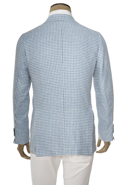 Sartorio Houndstooth Silk-Wool Sport Jacket