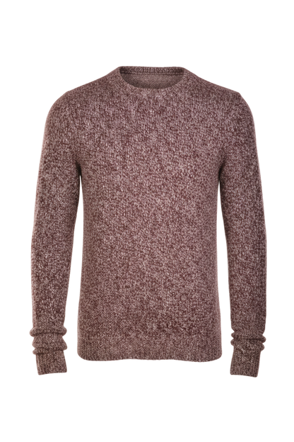 Fedeli Wool-Cashmere Marled Crewneck Knit Sweater