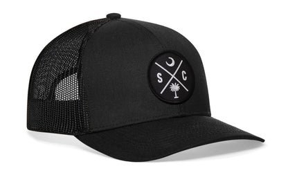 South Carolina Trucker Hat  |  Black SC X Snapback
