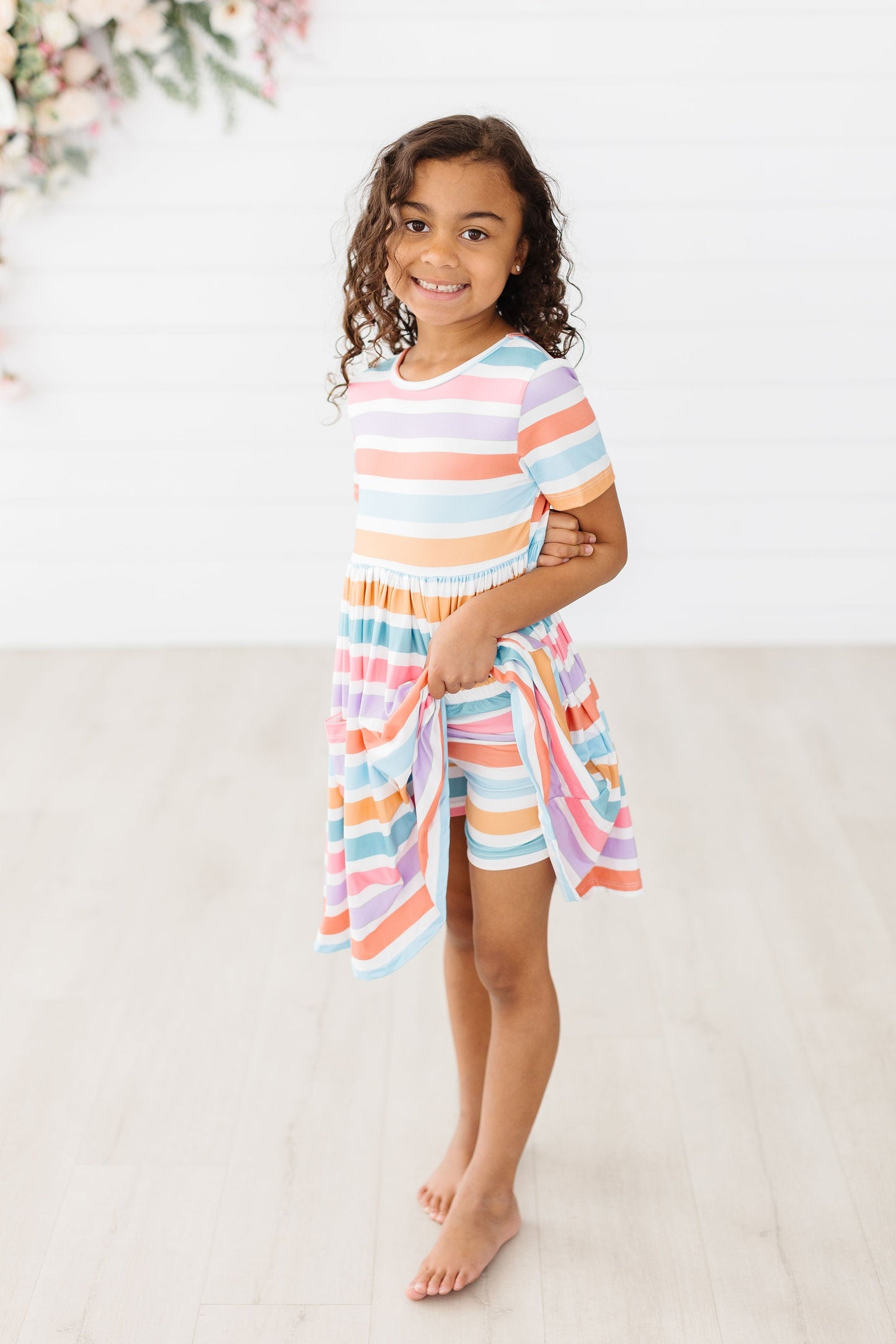 Spring Stripes Twirl Shorts