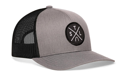 St. Louis Trucker Hat  |  Gray-Black STL X Snapback