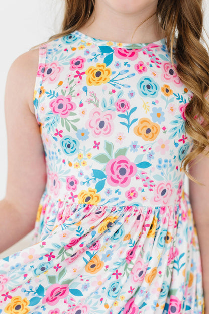 SALE Sunshine Blooms Tank Twirl Dress