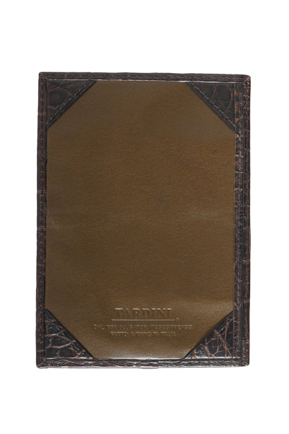 Tardini Full-Grain Calfskin-Alligator Leather Cardholder