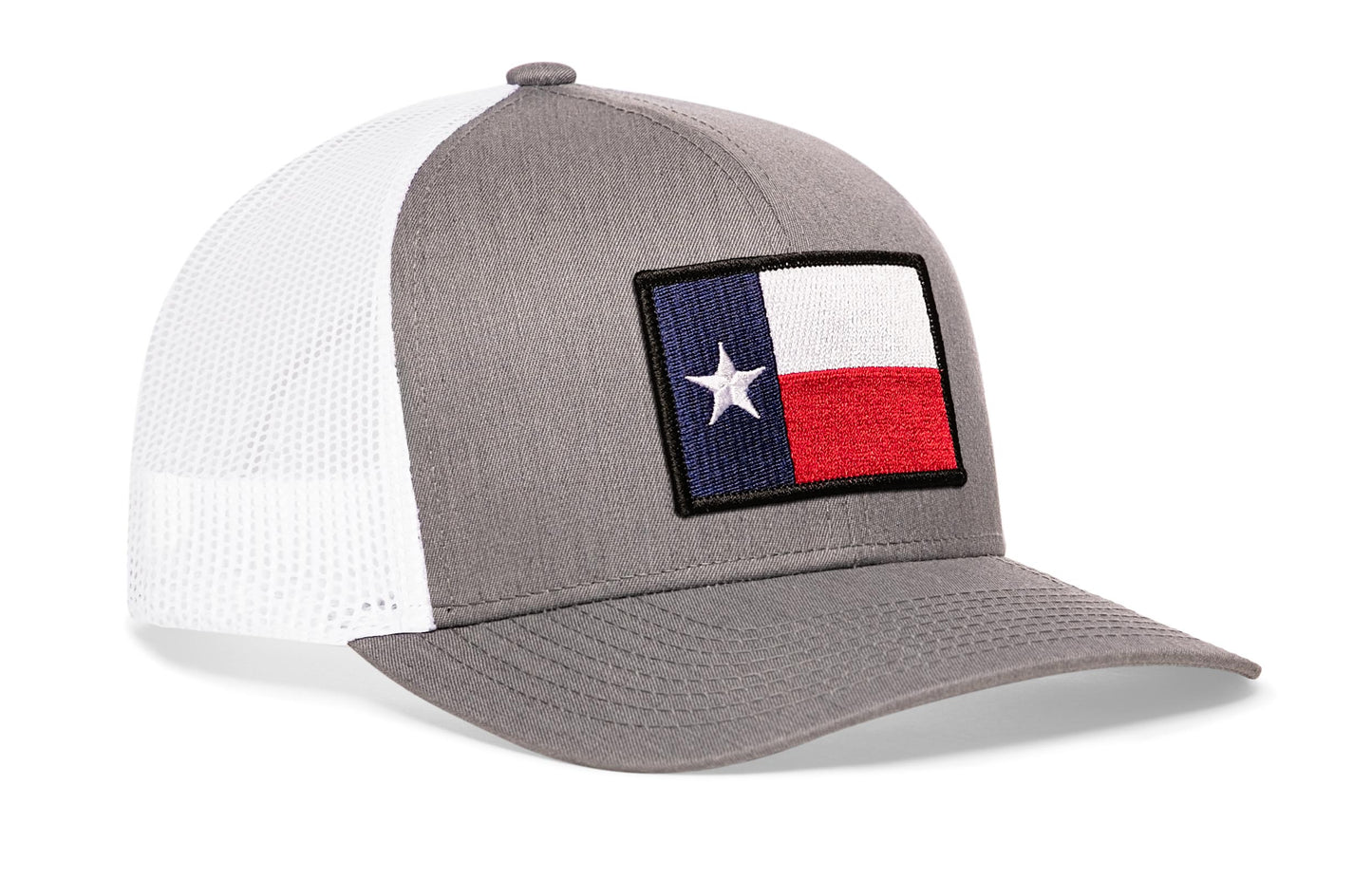 Texas Flag Trucker Hat  |  Gray-White TX Snapback