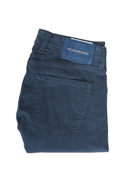 Tramarossa Michelangelo Zip Solid Cotton-Modal Trousers