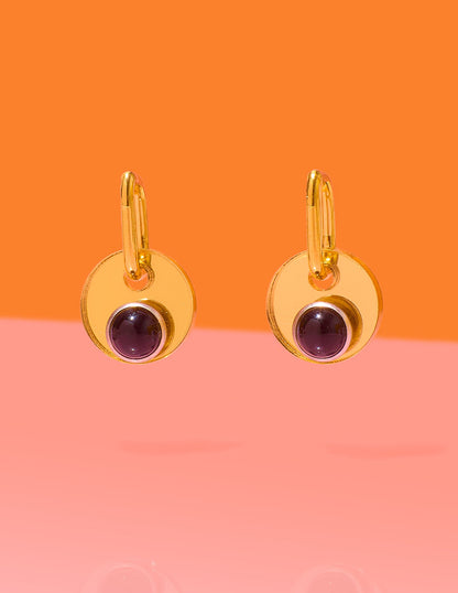 Deco Glam Medallion Oval Hoops