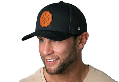 PNW Trucker Hat  |  Black PNW X Snapback