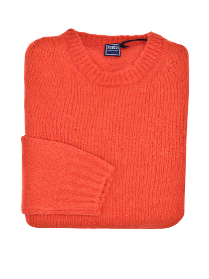 Fedeli Wool-Cashmere Crew Neck Sweater