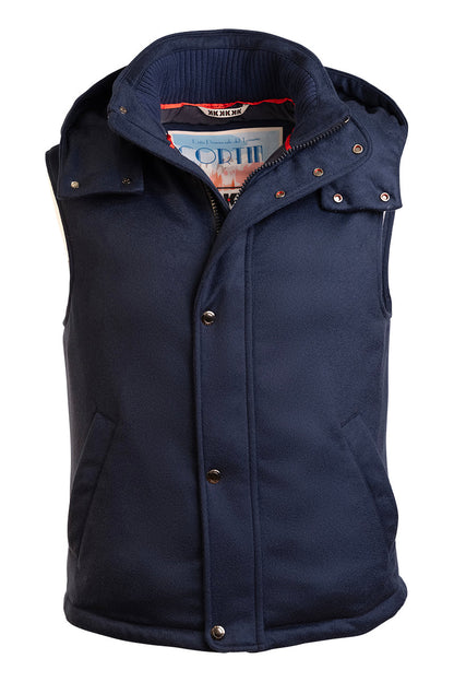 Kired by Kiton BEAR Cashmere-Nylon-Goose Down-Wool Vest