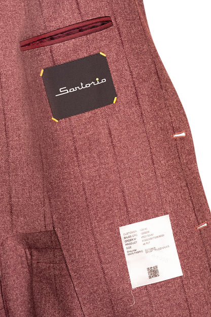 Sartorio Pinstripe Virgin Wool-Cotton-Cashmere Suit