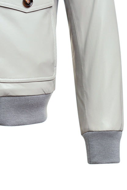 Kired by Kiton INN Lambskin-Virgin Wool Bomber