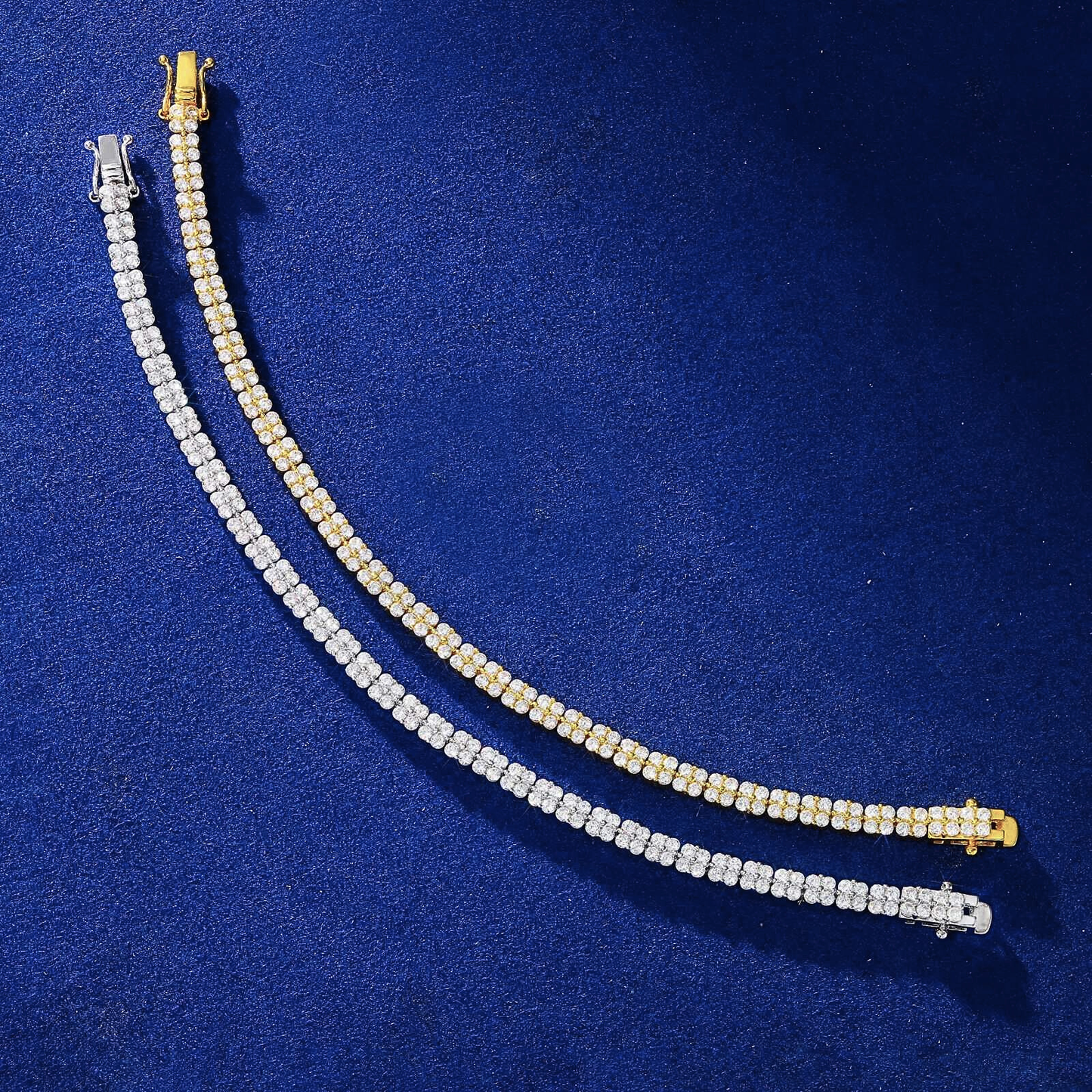 Élégance Lumière 4mm Moissanite Tennis Bracelet in Sterling Silver