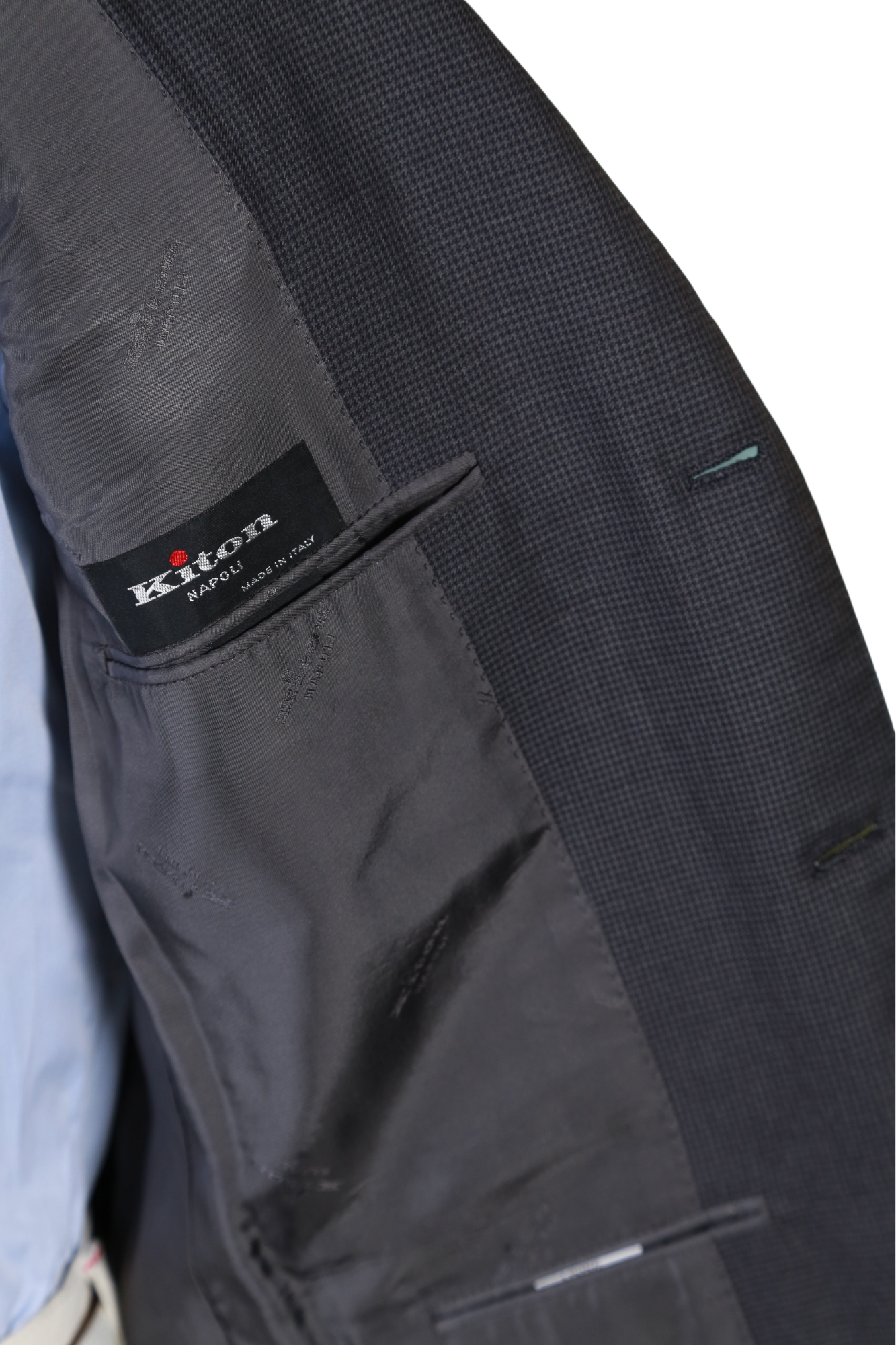 Kiton Micro Houndstooth Wool Sport Jacket
