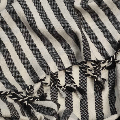Vertical Striped Turkish Towel With Fringe