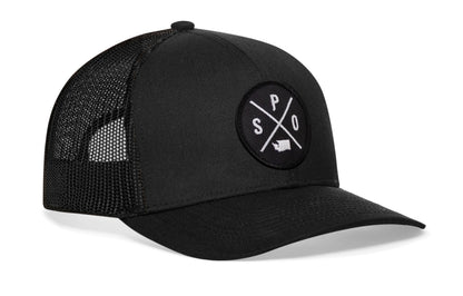 Spokane Trucker Hat  |  Black SPO Snapback