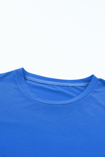 Solid Short Sleeve Crew Neck Tee