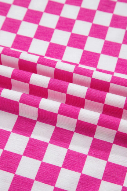 Checker Short Sleeve Tee & Pants Lounge Set