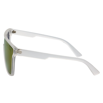 AEON - Flat Top Shield Polarized Sunglasses Mono Lens Frost Purple Mirror
