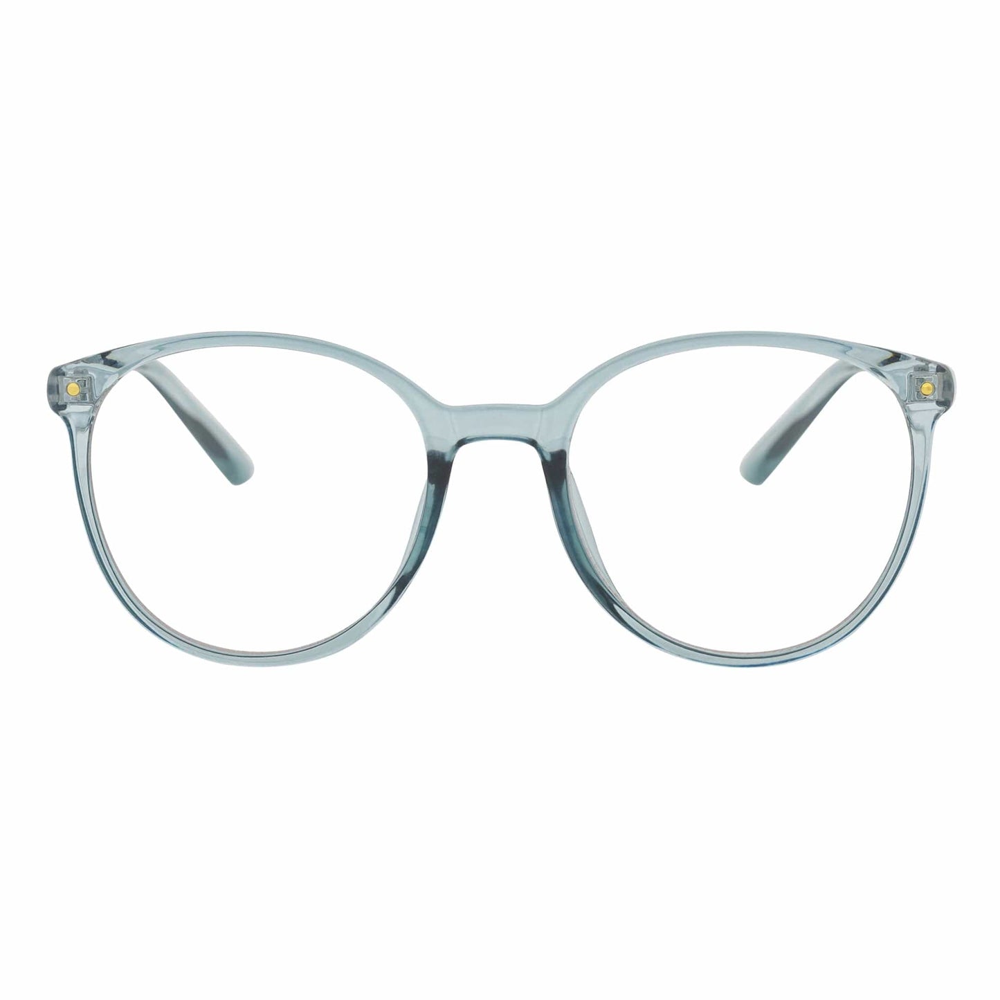 ARBUS - Round Horn Rimmed Blue Light Glasses Clear Green Clear Lens