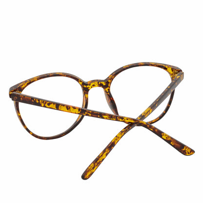 ARBUS - Round Horn Rimmed Blue Light Glasses Tortoise Shell Clear Lens