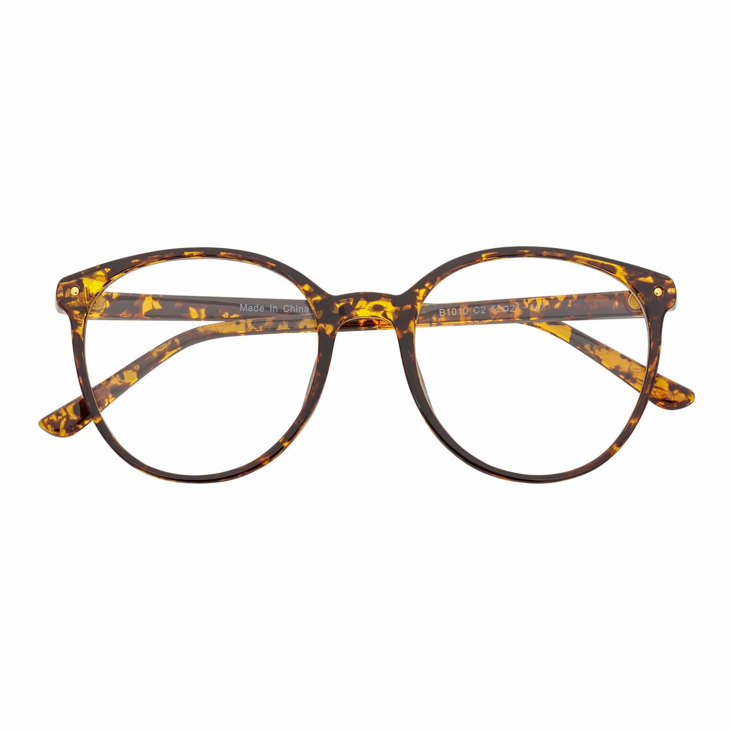 ARBUS - Round Horn Rimmed Blue Light Glasses Tortoise Shell Clear Lens