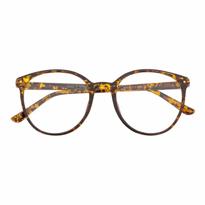 ARBUS - Round Horn Rimmed Blue Light Glasses Tortoise Shell Clear Lens