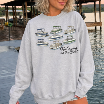 No Crying on the Boat Crewneck