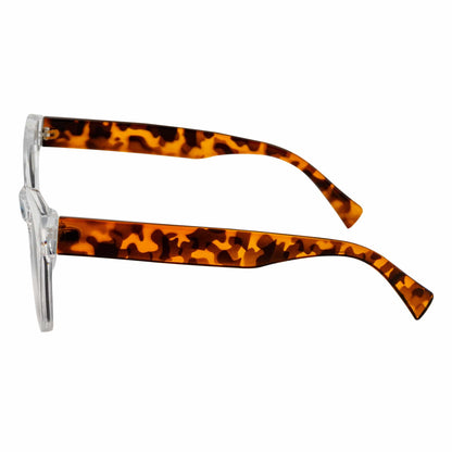 AUDREY - Womens Oversize Mid Century Modern Cat Eye Sunglasses Clear Tortoise