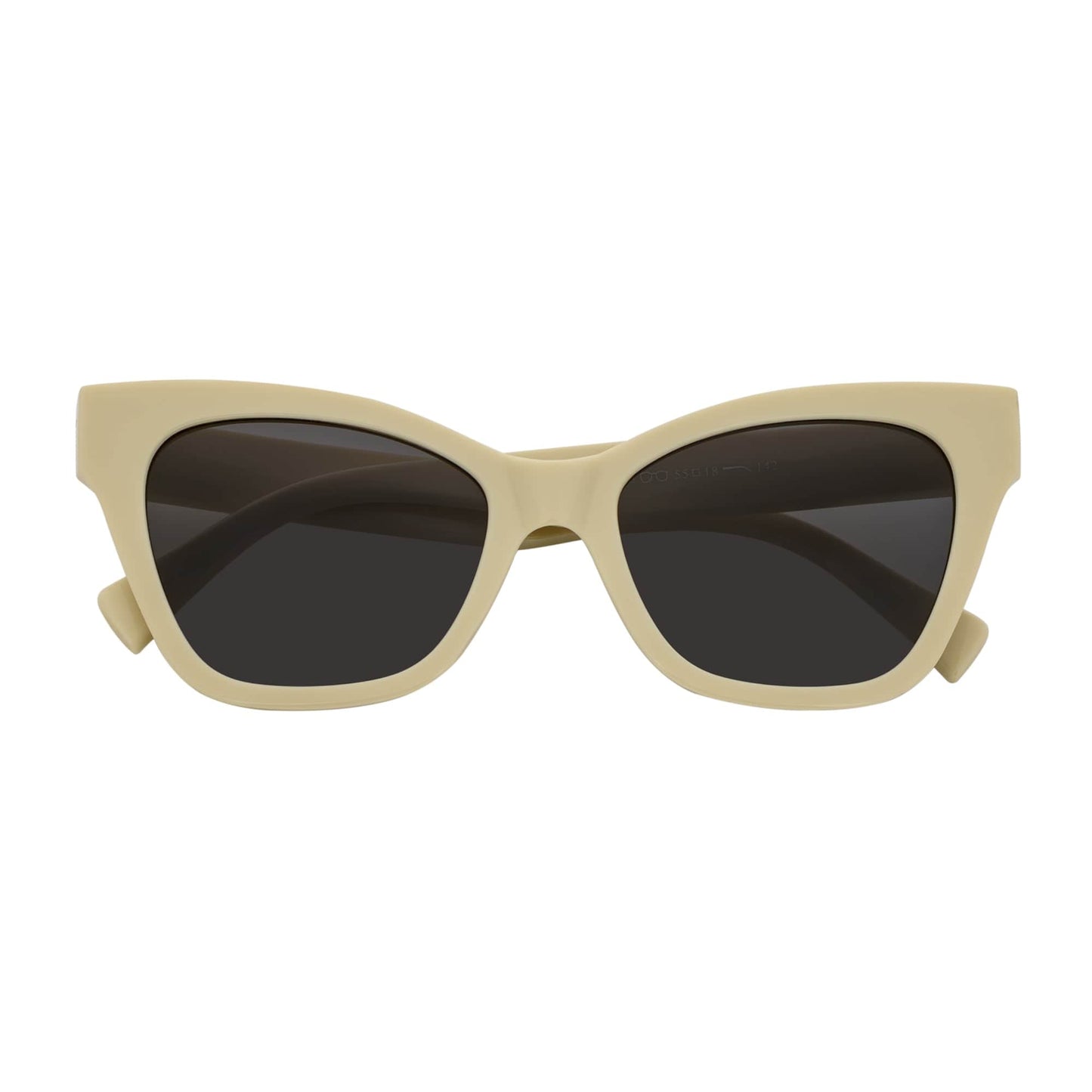 AUDREY - Womens Oversize Mid Century Modern Cat Eye Sunglasses Cream Smoke Tint