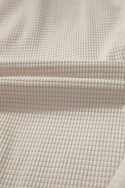 Textured Knit Pocketed Drawstring Hooded Jacket