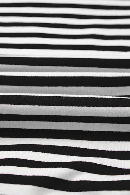 Stripe Reverse Seam Drop Shoulder Top