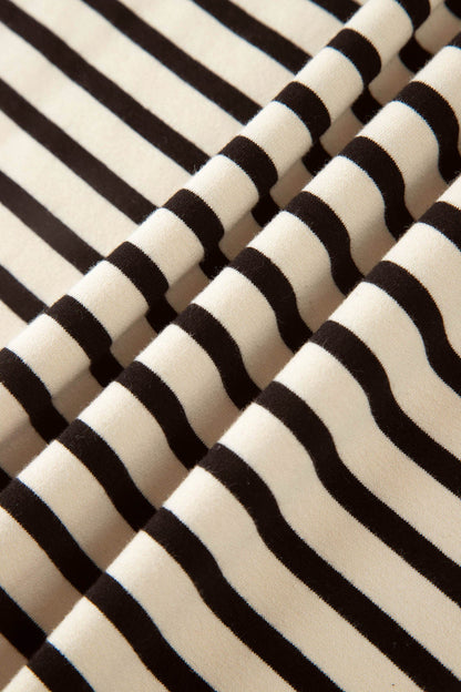 Stripe Colorblock Zip Polo & Drawstring Shorts Set