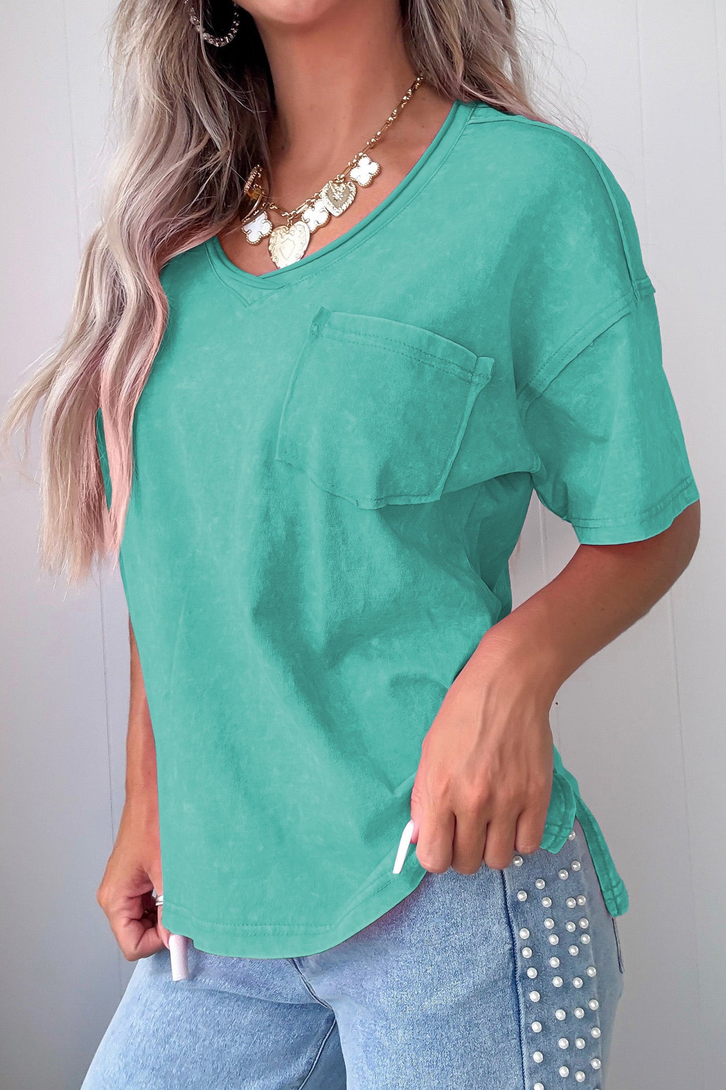 Solid Mineral Wash Short Sleeve T-Shirt