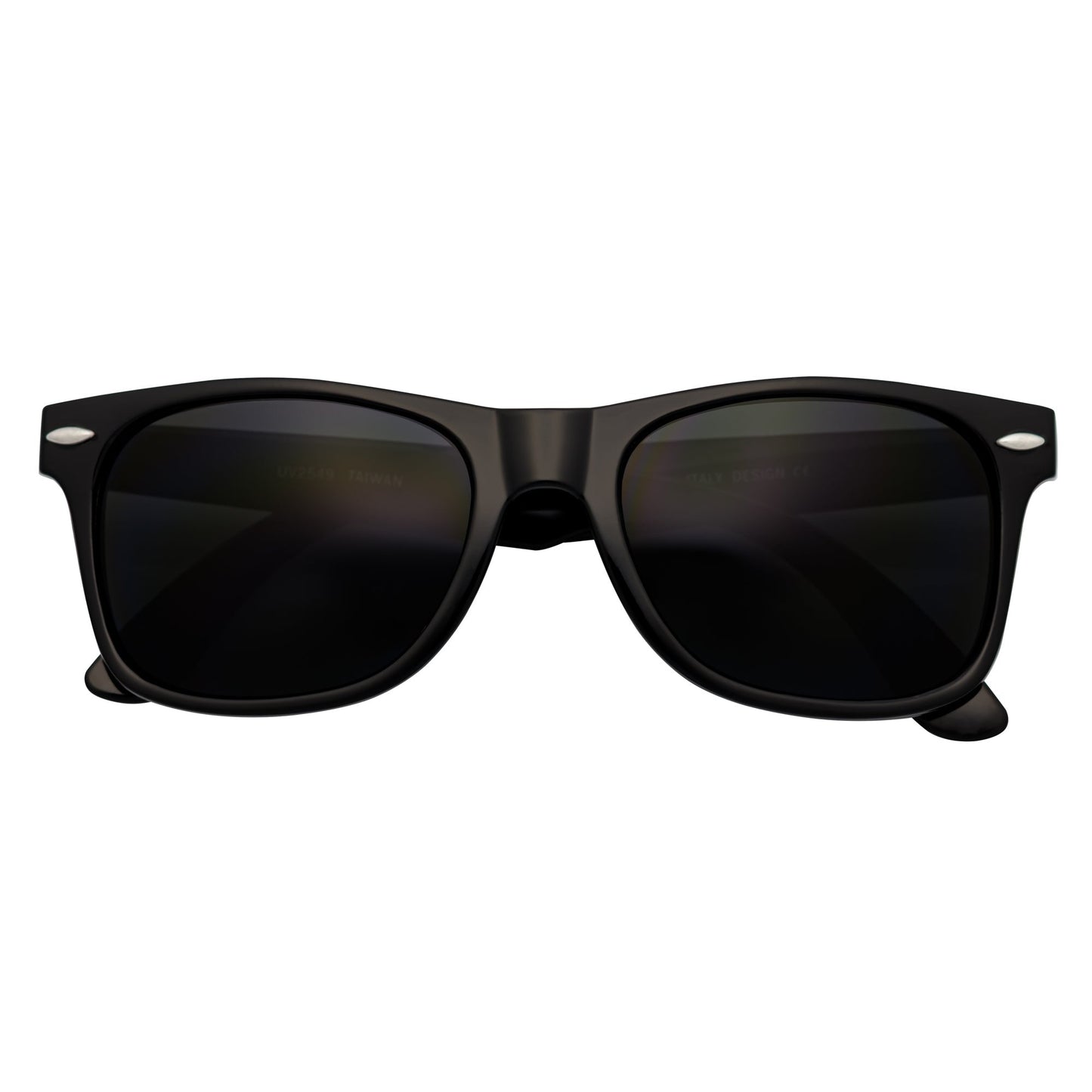 BLACKJACK - Classic Original Retro Horn Rimmed Sunglasses Gloss Black Smoke