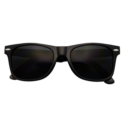 BLACKJACK - Classic Original Retro Horn Rimmed Sunglasses Gloss Black Smoke