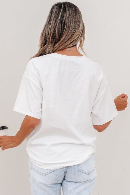Colorblock Chest Pocket Patch Short Sleeve Top