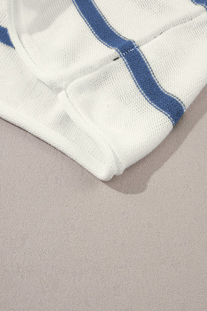 Stripe Batwing Sleeve Sweater Tee