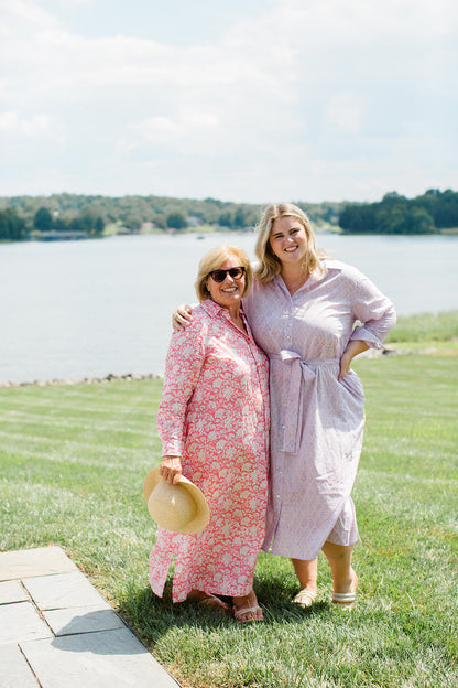 The Christine Shirt Dress in Lavender Taffy