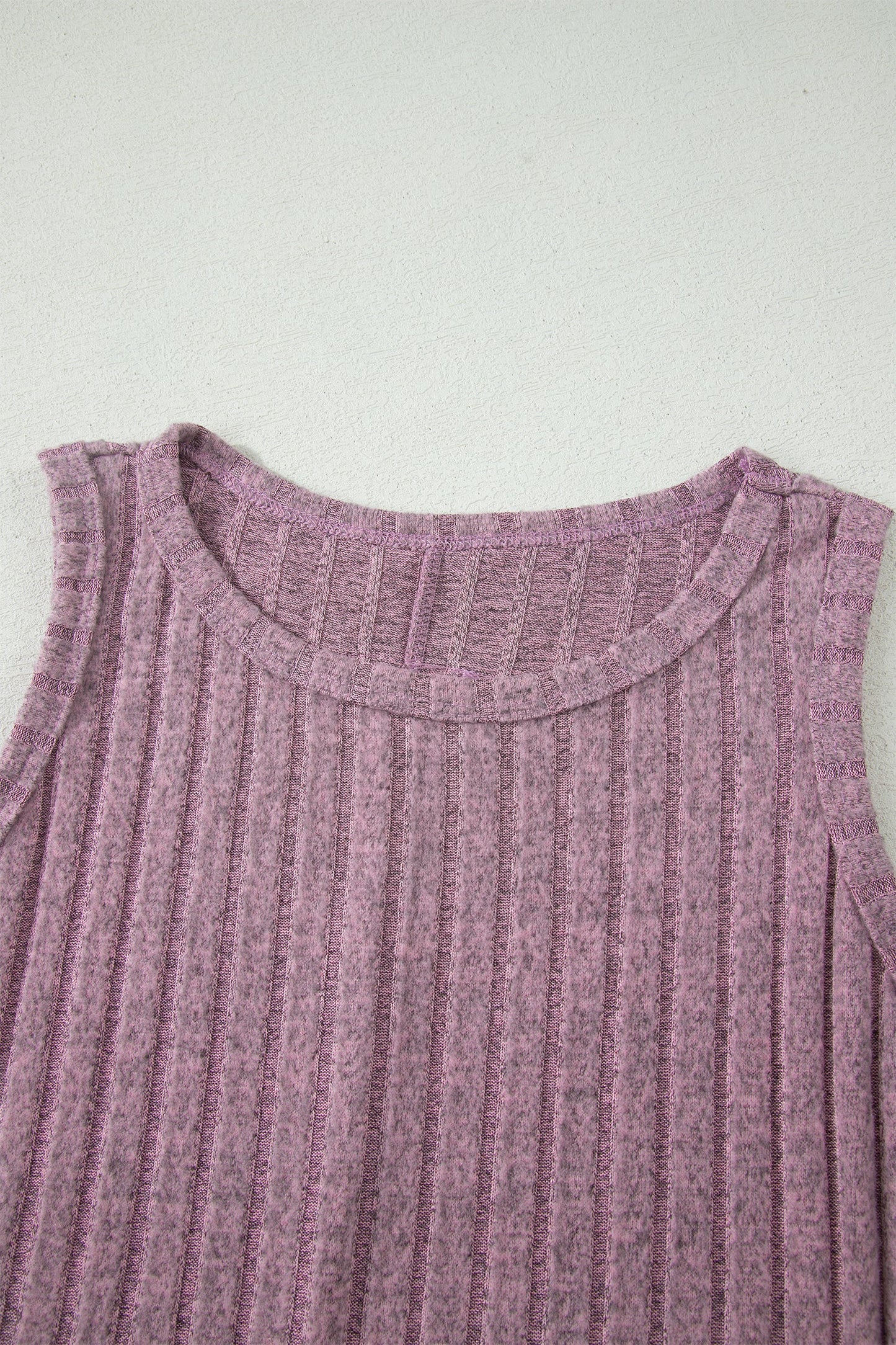Solid Ribbed Knit Mineral Wash Tank Top