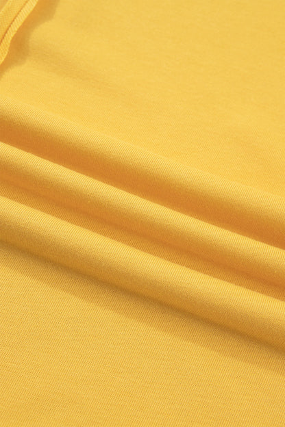 Solid Polo Tee & Elastic Waist Short Set