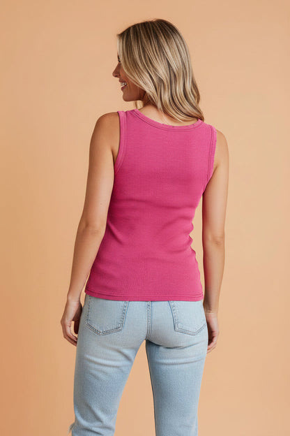 Solid Distressed Ribbed Mineral Wash Tank