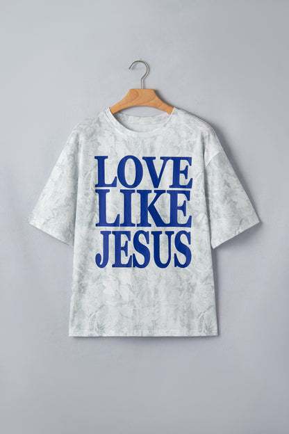 Love Like Jesus Camo Oversize Graphic T-Shirt