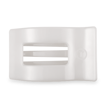 Coconut White Large Flat Rectangle Hair Clip