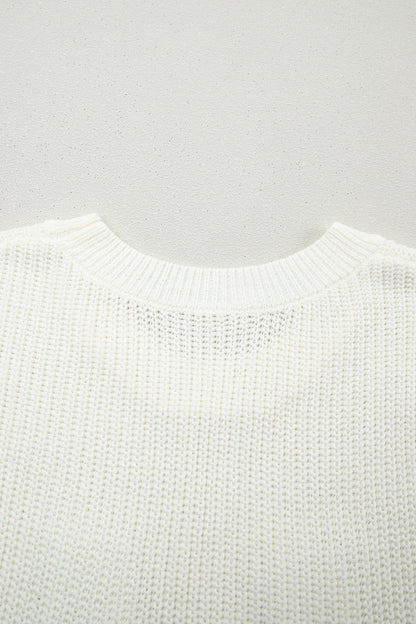 Western Horseshoe Crochet Short Sleeve Sweater