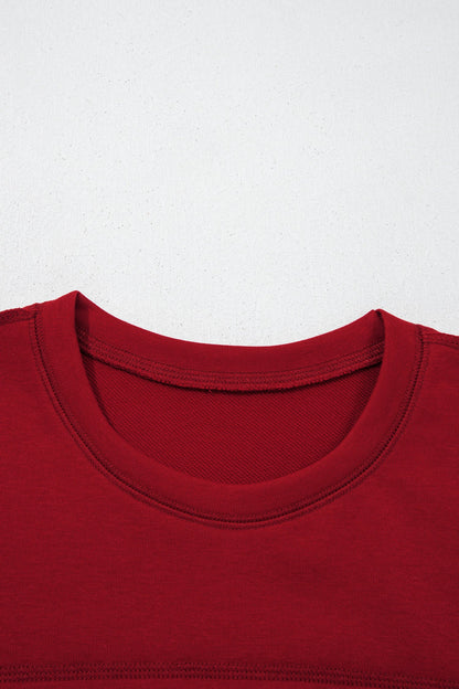 Solid Drop Shoulder Boxy Tee & Barrel Pants Set