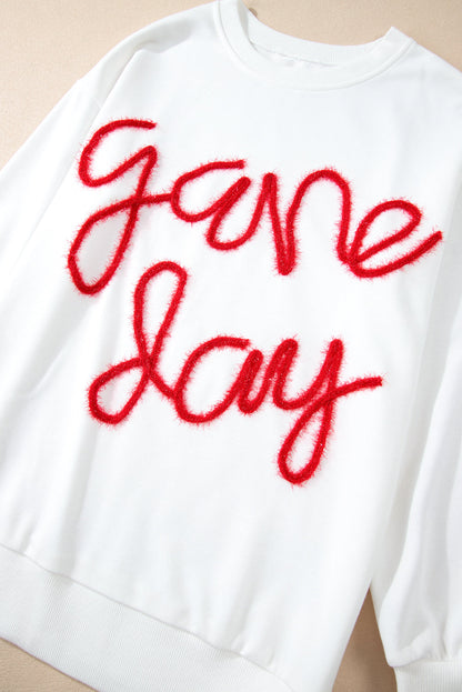 GAME DAY Tinsel Drop Shoulder Sweatshirt