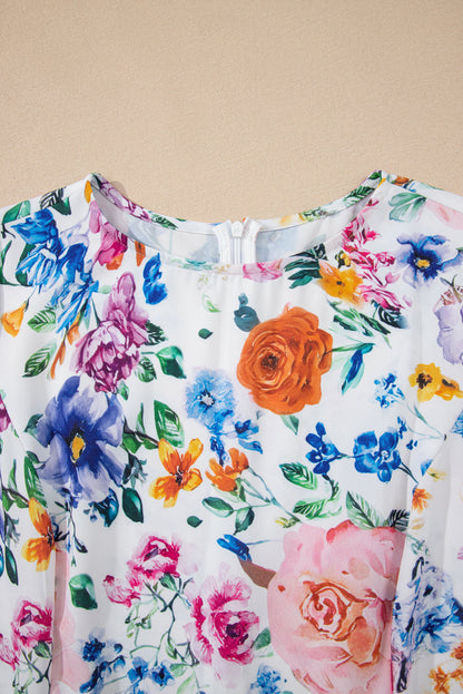 Floral Cap Sleeve Boydycon Mini Dress