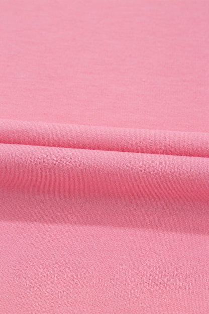 Colorblock 3/4 Sleeve Raw Seam High-Low Top