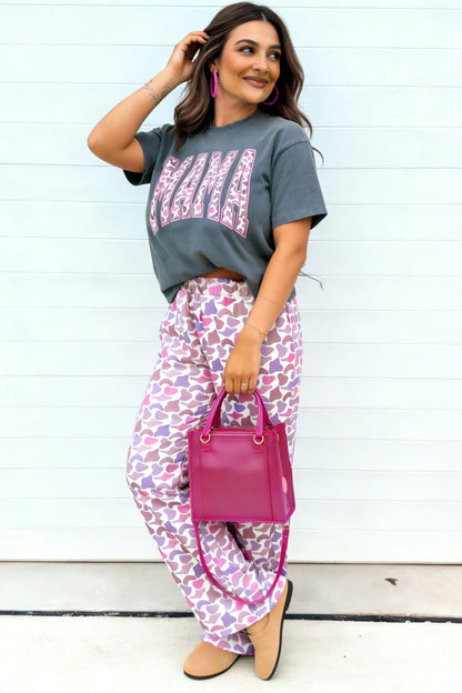 MAMA Camo Graphic Tee & Loose Pant Set