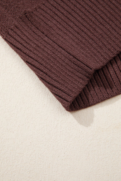 Brown Cowgirl Fashion Print Casual Sweater